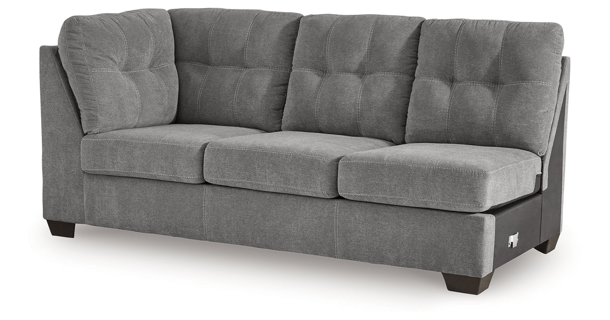 Marleton Gray 2-Piece Sectional and Ottoman from Ashley - Luna Furniture