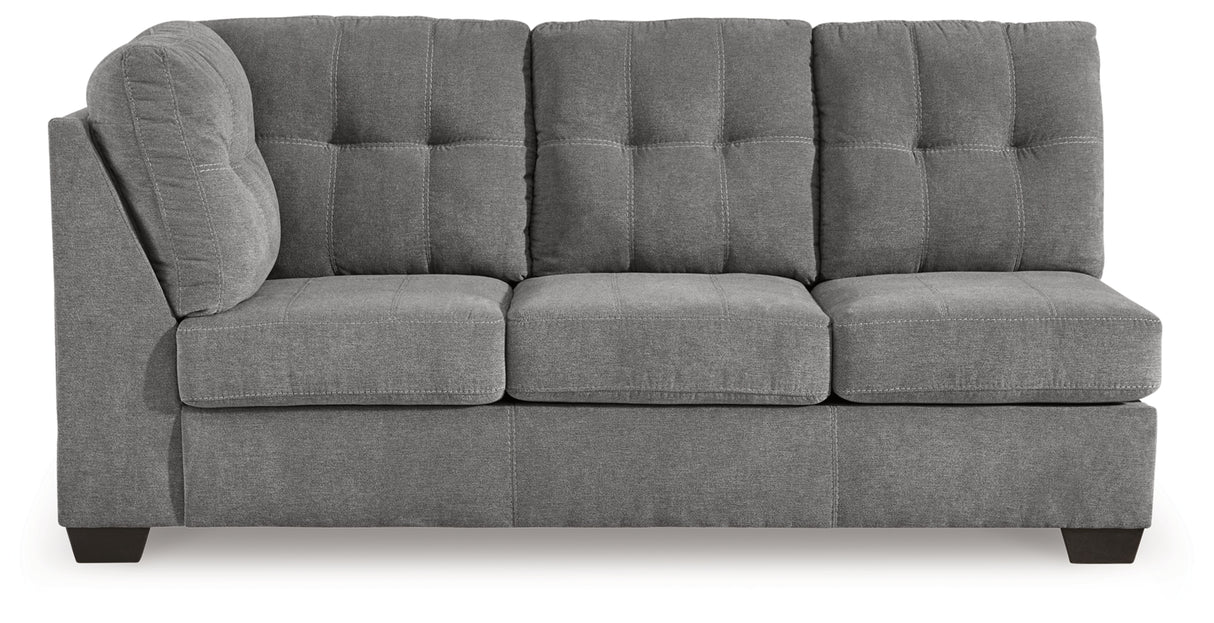 Marleton Gray 2-Piece Sectional and Ottoman from Ashley - Luna Furniture