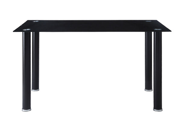 Florian Black Dining Table, Glass Top