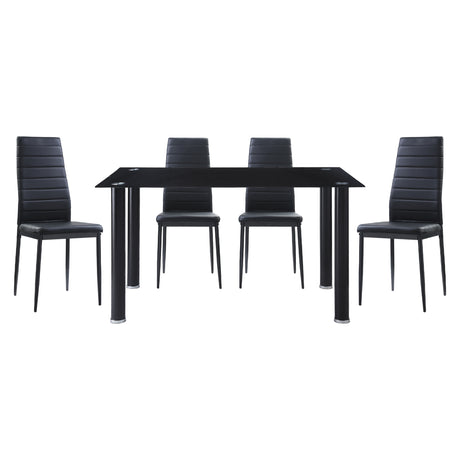Florian Black 5-Piece Dining Set from Homelegance - Luna Furniture