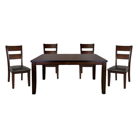 Mantello Cherry 78" 5-Piece Extendable Dining Set from Homelegance - Luna Furniture