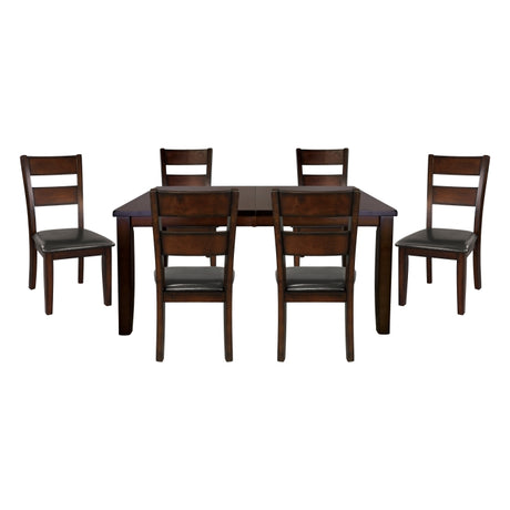 Mantello Cherry 78" 7-Piece Extendable Dining Set from Homelegance - Luna Furniture