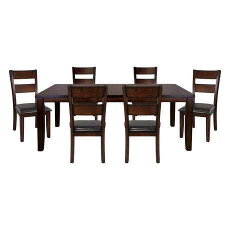Mantello Cherry 78" 7-Piece Extendable Dining Set from Homelegance - Luna Furniture