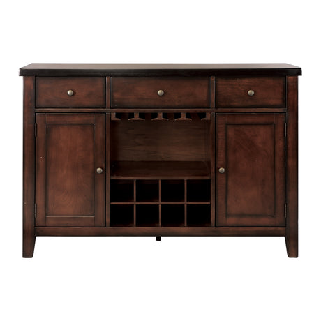 Mantello Cherry 78" 5-Piece Extendable Dining Set from Homelegance - Luna Furniture