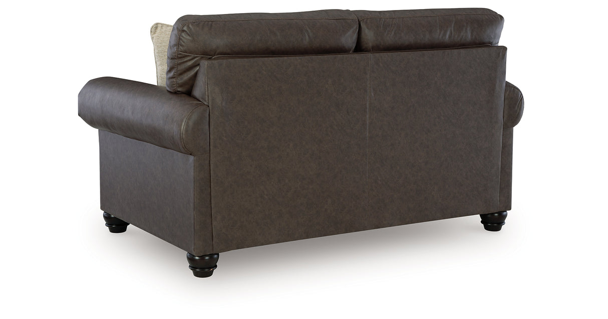 Roxmere Umber Loveseat from Ashley - Luna Furniture