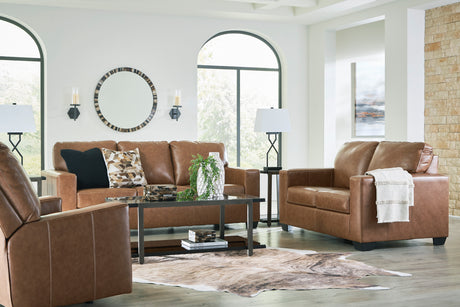 Bolsena Caramel Leather Living Room Set from Ashley - Luna Furniture
