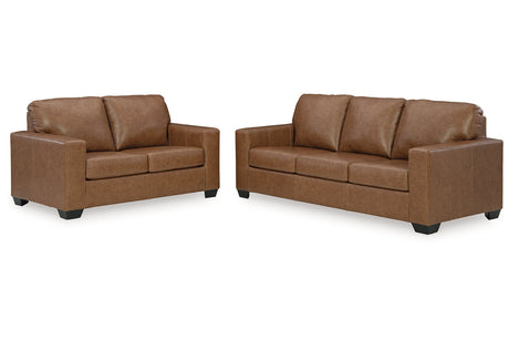 Bolsena Caramel Sofa and Loveseat from Ashley Furniture - Luna Furniture