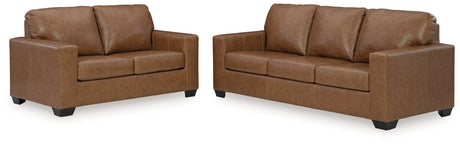 Bolsena Caramel Sofa and Loveseat from Ashley Furniture - Luna Furniture