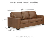 Bolsena Caramel Sofa, Loveseat and Recliner from Ashley - Luna Furniture