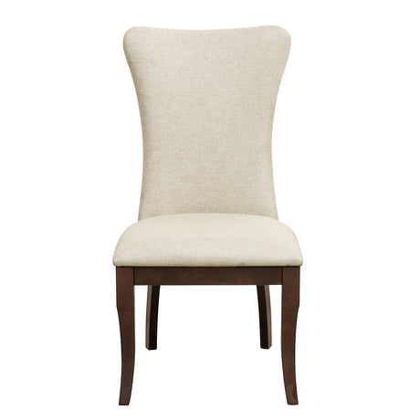 Oratorio Beige/Dark Cherry Side Chair, Set of 2 from Homelegance - Luna Furniture