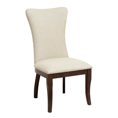 Oratorio Beige/Dark Cherry Side Chair, Set of 2 from Homelegance - Luna Furniture