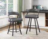Crowley Gray Swivel Pub Height Chair, Set of 2 from Homelegance - Luna Furniture