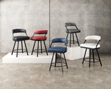 Crowley White Swivel Counter Height Chair, Set of 2 from Homelegance - Luna Furniture
