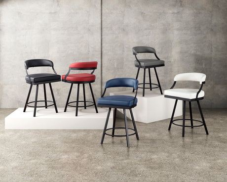 Crowley White Swivel Counter Height Chair, Set of 2 from Homelegance - Luna Furniture