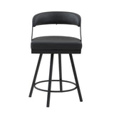 Crowley Black Swivel Counter Height Chair, Set of 2 from Homelegance - Luna Furniture