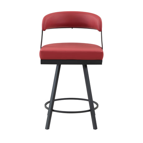 Crowley Red Swivel Counter Height Chair, Set of 2 from Homelegance - Luna Furniture