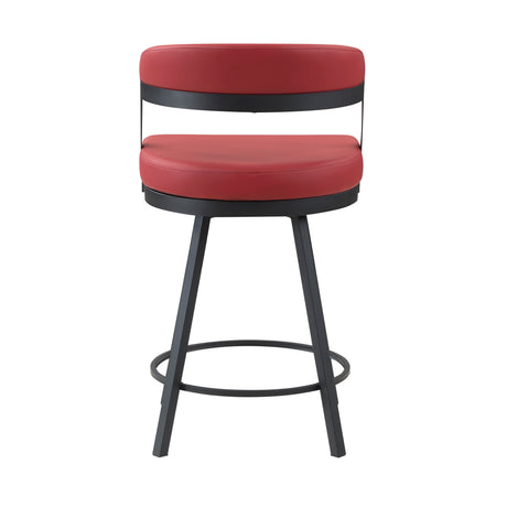 Crowley Red Swivel Counter Height Chair, Set of 2 from Homelegance - Luna Furniture
