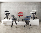 Crowley Red Swivel Pub Height Chair, Set of 2 from Homelegance - Luna Furniture