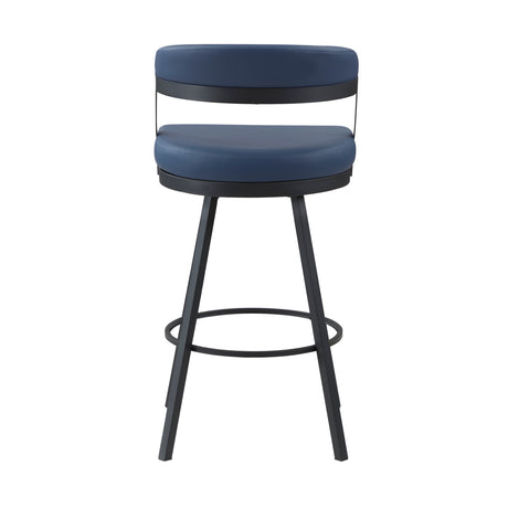 Crowley Blue Swivel Pub Height Chair, Set of 2 from Homelegance - Luna Furniture