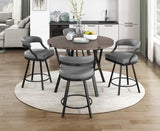 Crowley Gray Swivel Counter Height Chair, Set of 2 from Homelegance - Luna Furniture