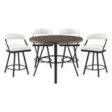 Appert Black/Dark Gray Swivel Pub Height Chair, Set of 2 from Homelegance - Luna Furniture