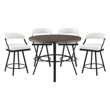 Appert Black/Dark Gray Swivel Pub Height Chair, Set of 2 from Homelegance - Luna Furniture