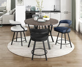 Crowley Black Swivel Counter Height Chair, Set of 2 from Homelegance - Luna Furniture