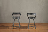Appert Black/Dark Gray Swivel Pub Height Chair, Set of 2 from Homelegance - Luna Furniture