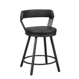 Appert Black/Dark Gray Swivel Pub Height Chair, Set of 2 from Homelegance - Luna Furniture