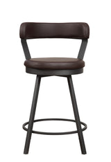 Appert Brown/Dark Gray Swivel Counter Height Chair, Set of 2 from Homelegance - Luna Furniture