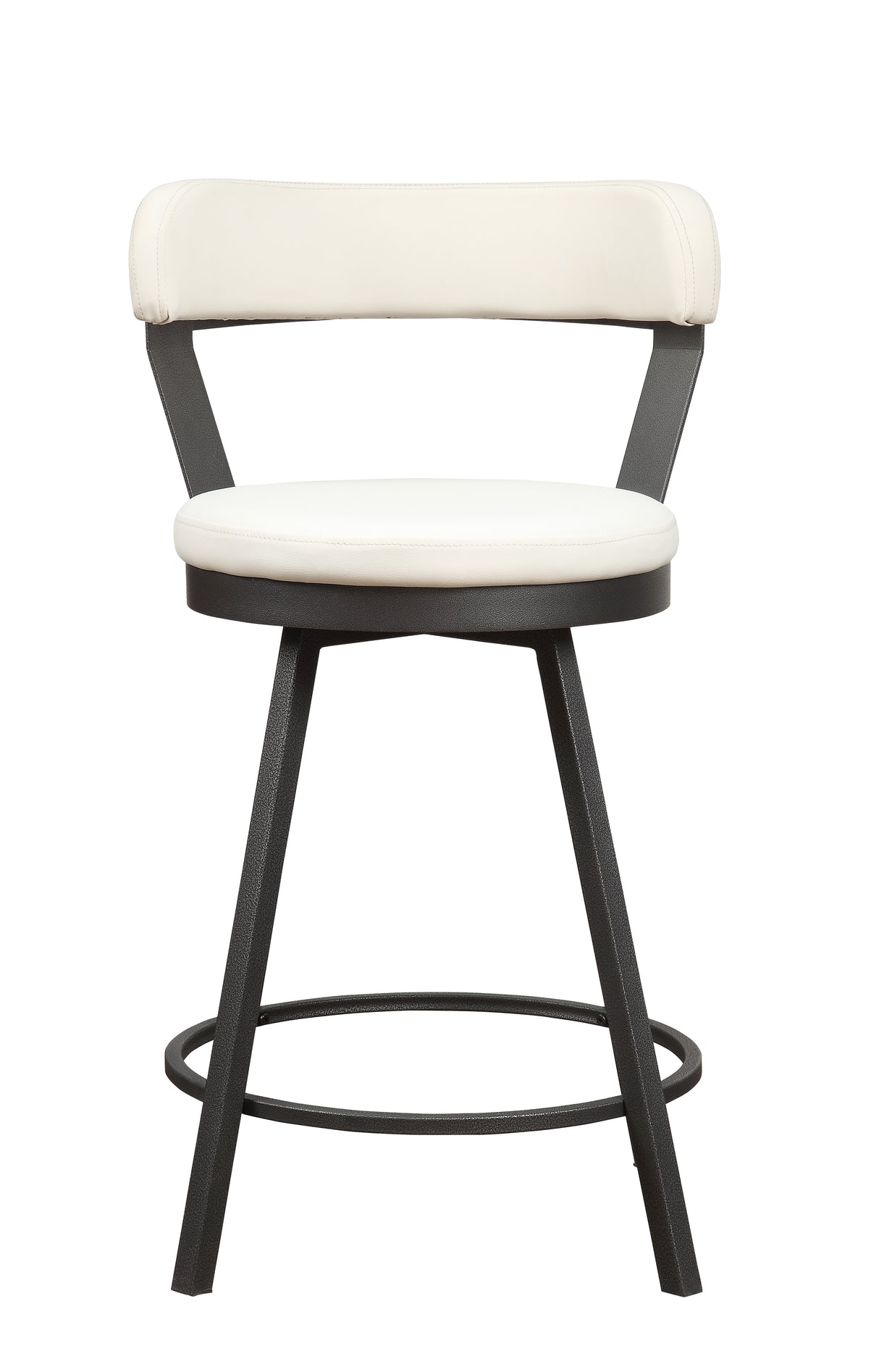 Appert White/Dark Gray Swivel Counter Height Chair, Set of 2 from Homelegance - Luna Furniture