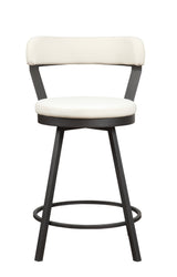 Appert White/Dark Gray Swivel Counter Height Chair, Set of 2 from Homelegance - Luna Furniture