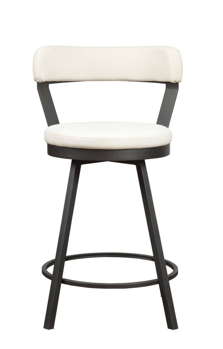 Appert White/Dark Gray Swivel Counter Height Chair, Set of 2 from Homelegance - Luna Furniture