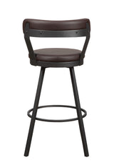 Appert White/Dark Gray Swivel Counter Height Chair, Set of 2 from Homelegance - Luna Furniture