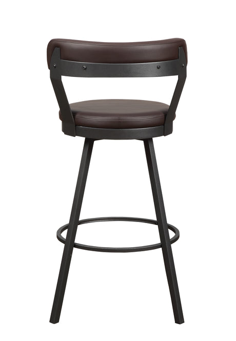 Appert White/Dark Gray Swivel Counter Height Chair, Set of 2 from Homelegance - Luna Furniture