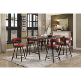 Appert Red/Dark Gray Counter Height Set from Homelegance - Luna Furniture