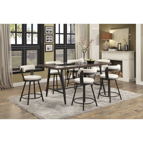 Appert White/Dark Gray Counter Height Set from Homelegance - Luna Furniture