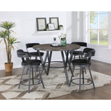 Appert Black/Dark Gray Swivel Pub Height Chair, Set of 2 from Homelegance - Luna Furniture