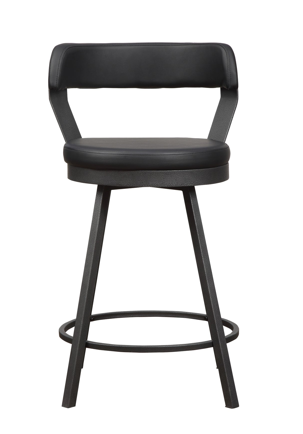 Appert Black/Dark Gray Swivel Pub Height Chair, Set of 2 from Homelegance - Luna Furniture
