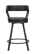 Appert Black/Dark Gray Swivel Pub Height Chair, Set of 2 from Homelegance - Luna Furniture