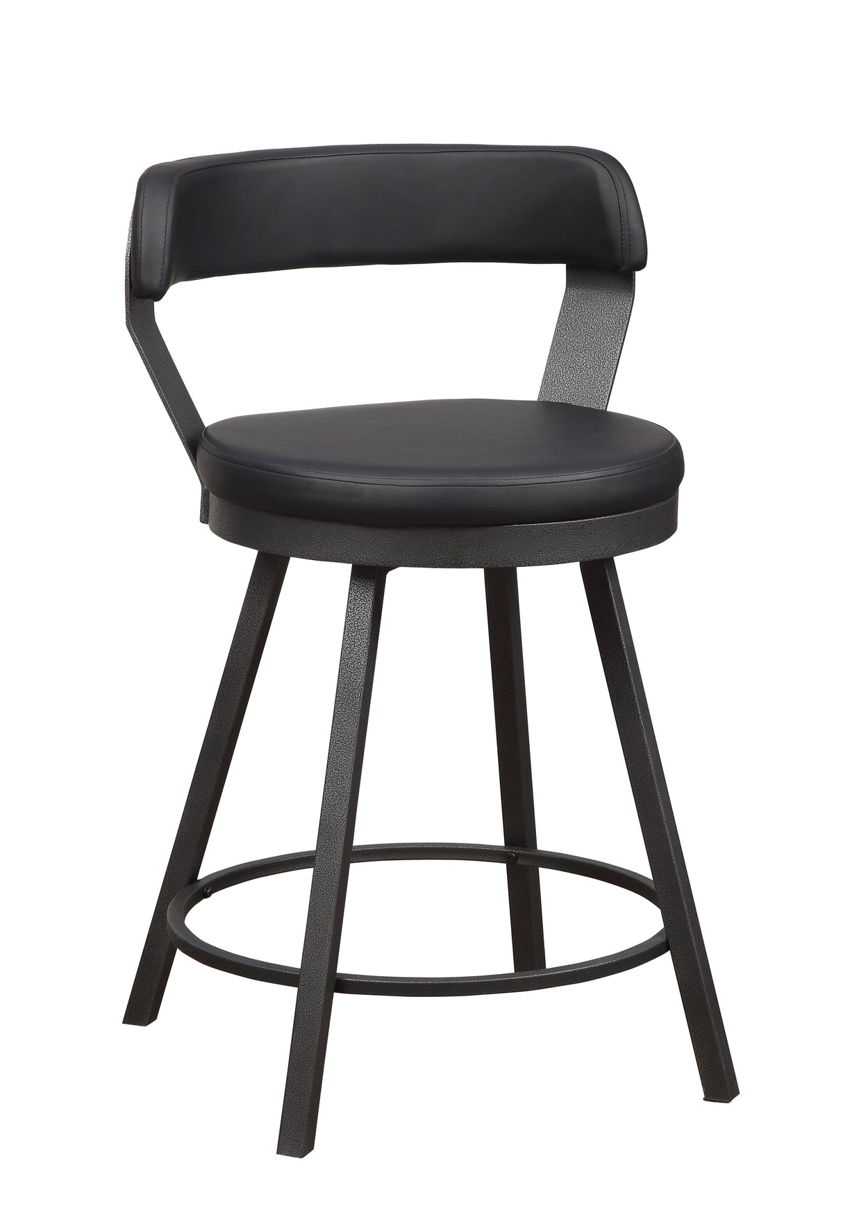 Appert Black/Dark Gray Swivel Pub Height Chair, Set of 2 from Homelegance - Luna Furniture