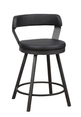 Appert Black/Dark Gray Swivel Pub Height Chair, Set of 2 from Homelegance - Luna Furniture