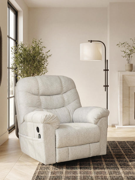 Linenfield Feathered Recliner from Ashley - Luna Furniture