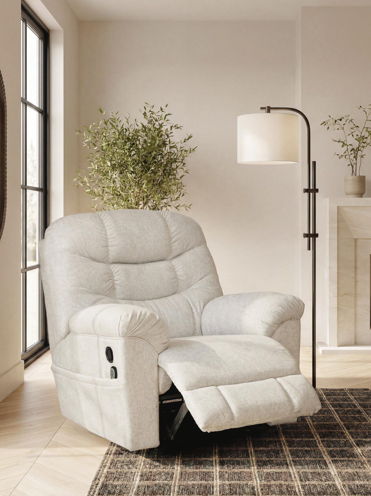 Linenfield Feathered Recliner from Ashley - Luna Furniture