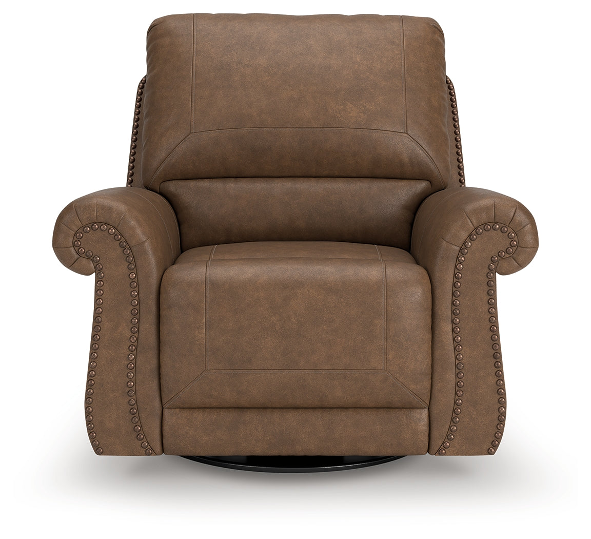 Chasemore Earth Swivel Glider Recliner from Ashley - Luna Furniture