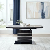 Glissand Black Expandable Dining Table
