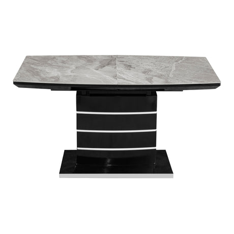 Glissand Black/Chrome Expandable Modern Dining Room Set from Homelegance - Luna Furniture