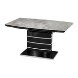 Glissand Black/Chrome Expandable Modern Dining Room Set from Homelegance - Luna Furniture