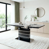 Glissand Black Expandable Dining Table