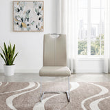 Glissand Chrome Metal/Gray Faux Leather Dining Side Chair, Set of 2 from Homelegance - Luna Furniture
